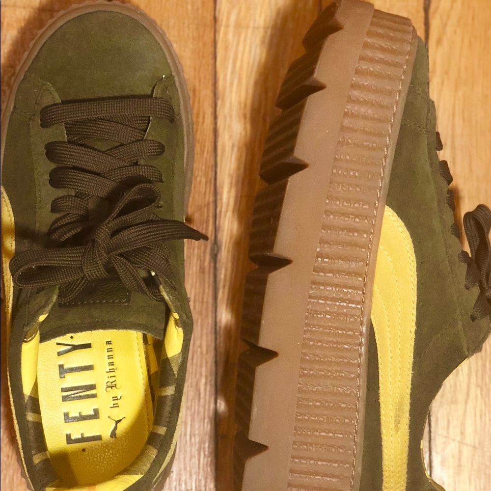 Puma Creeper Velvet Rihanna Fenty Olive Green